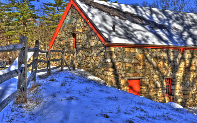 jeff strobel: mill in winter (sudbury, ma)