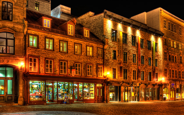 jeff strobel: nighttime at the toy shop (quebec city)