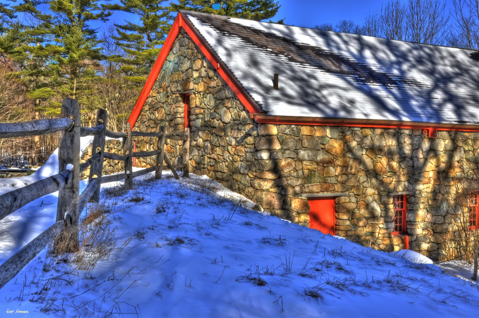 jeff strobel: mill in winter (sudbury, ma)